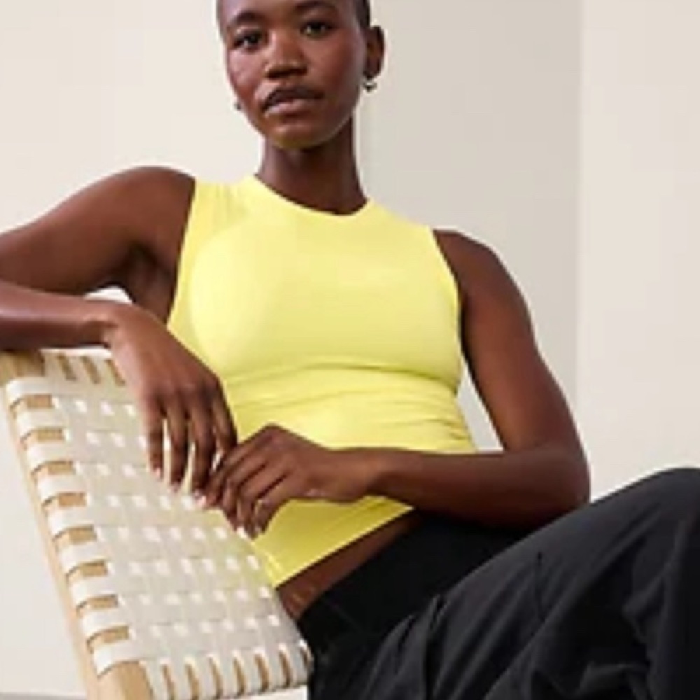 NWOT Athleta:  Renew Seamless Muscle Tank, Large, Bright Yellow